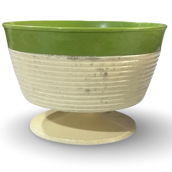 Vintage Raffiaware Green Dessert Bowl - Picture 3 of 5